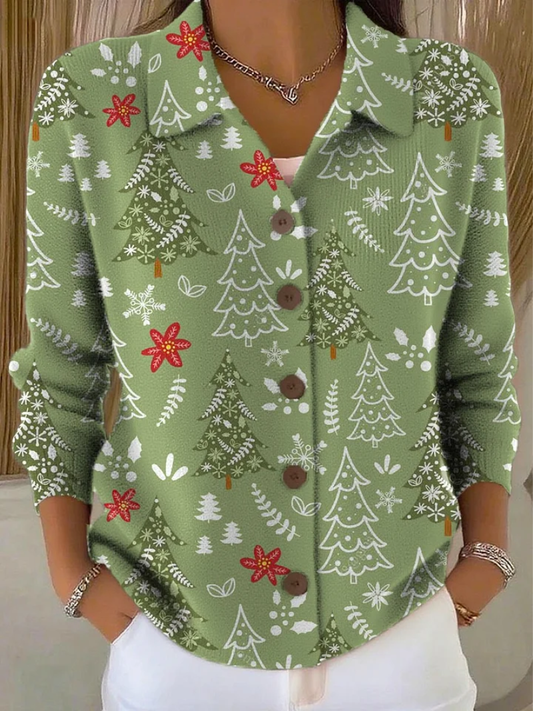 Sarcy | Kerstblouse met knopen